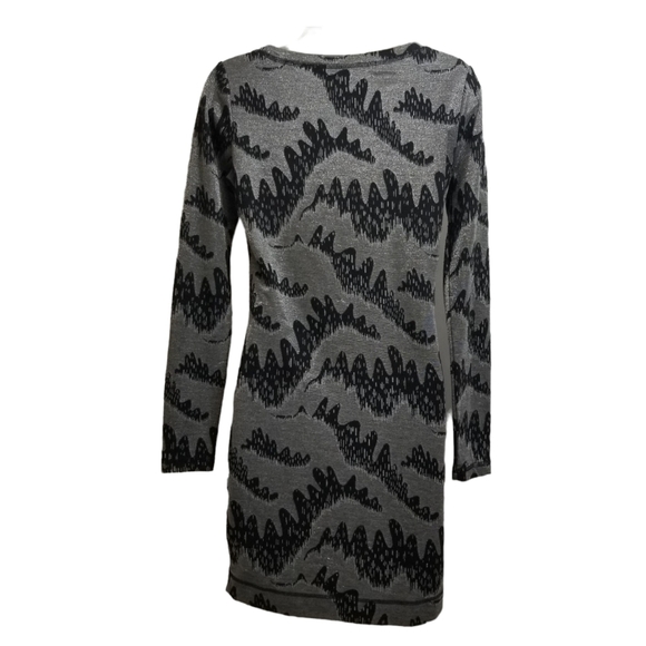 𝅺french Connection Polyester/elastin /viscose metalized blend mini dress - Picture 2 of 16